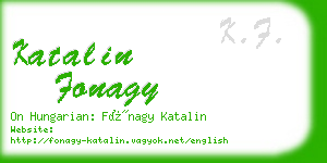 katalin fonagy business card
